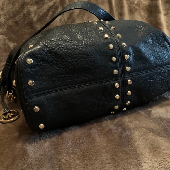 ****SOLD****MICHAEL KORS STUDDED BLACK HANDBAG - Picture 2 of 4